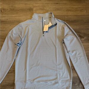 ❗️SALE❗️Peter Millar Men's stripe Quarter-Zip Sweater